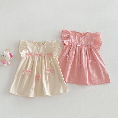 Floral Frill Sleeve Ribbon Dress 花柄 フリル袖 リボン ワンピース【mh0012719】 angou