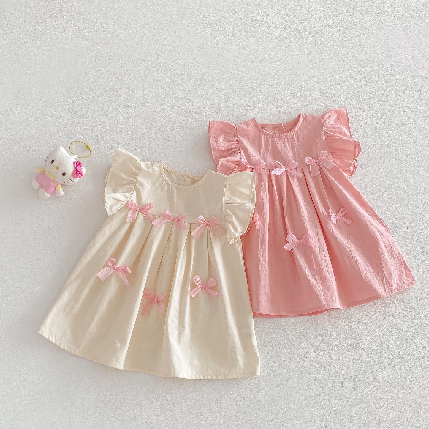 Floral Frill Sleeve Ribbon Dress 花柄 フリル袖 リボン ワンピース【mh0012719】 angou