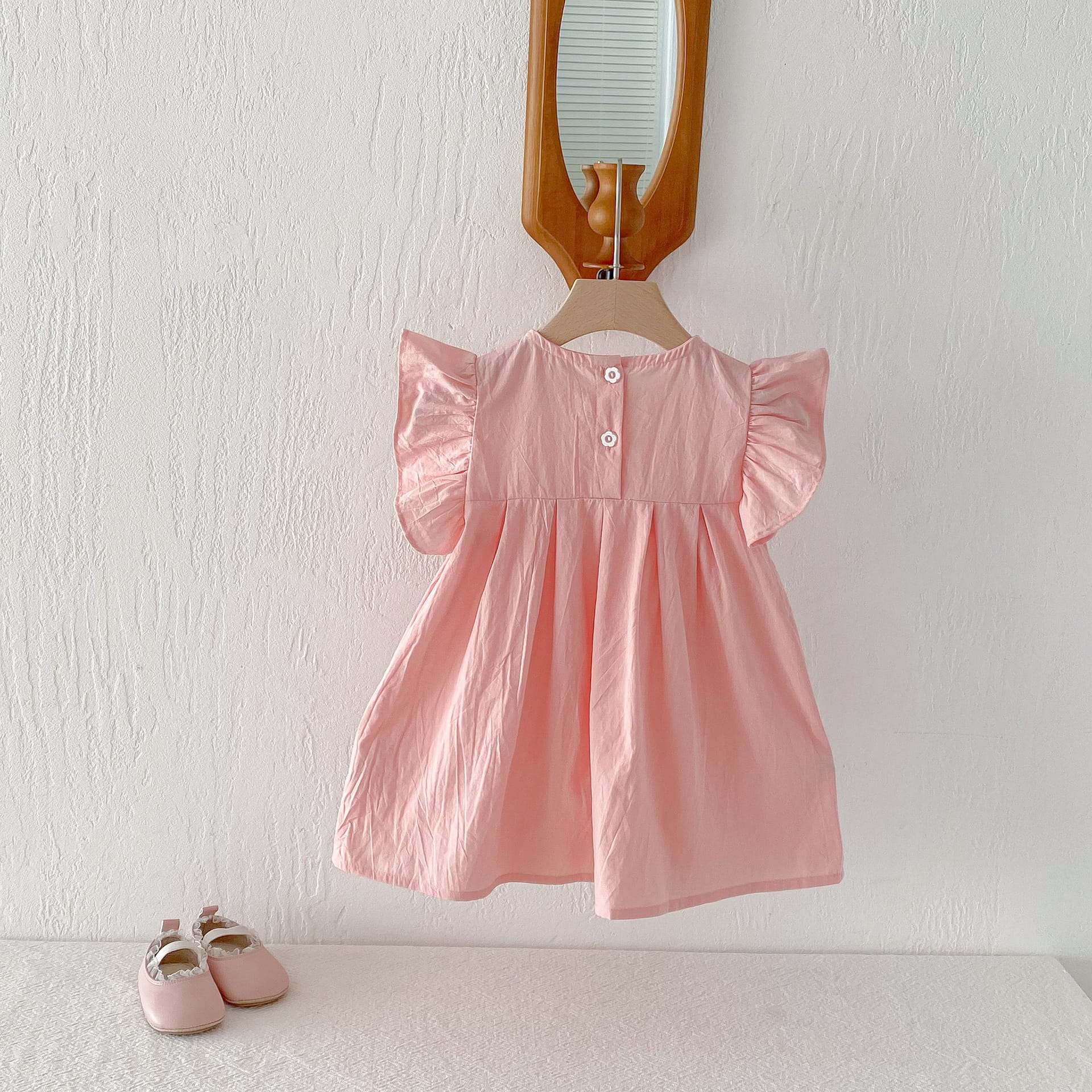 Floral Frill Sleeve Ribbon Dress 花柄 フリル袖 リボン ワンピース【mh0012719】 angou
