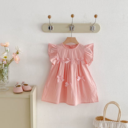 Floral Frill Sleeve Ribbon Dress 花柄 フリル袖 リボン ワンピース【mh0012719】 angou