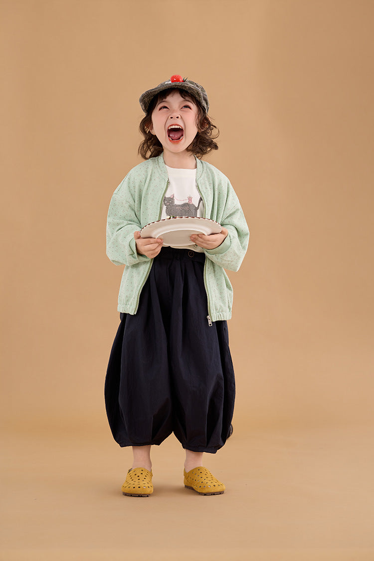 Floral Illustration Zipper Jacket フラワープリント イラスト ジップアップジャケット【mh0012377】 HEY BOOBII