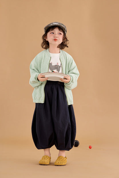 Floral Illustration Zipper Jacket フラワープリント イラスト ジップアップジャケット【mh0012377】 HEY BOOBII