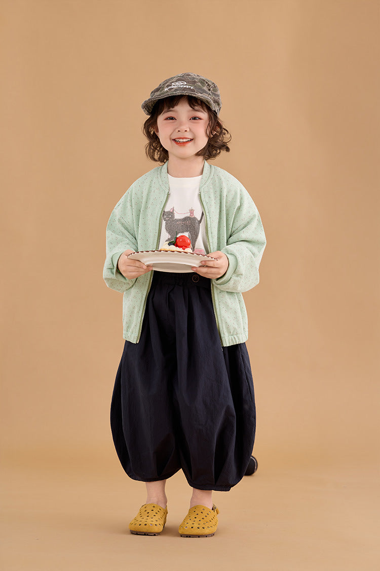 Floral Illustration Zipper Jacket フラワープリント イラスト ジップアップジャケット【mh0012377】 HEY BOOBII