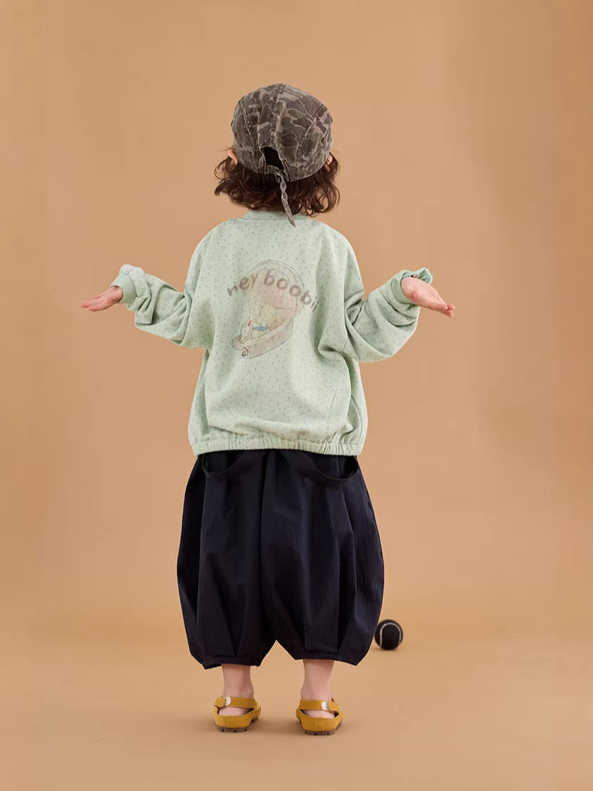 Floral Illustration Zipper Jacket フラワープリント イラスト ジップアップジャケット【mh0012377】 mamahalo shop