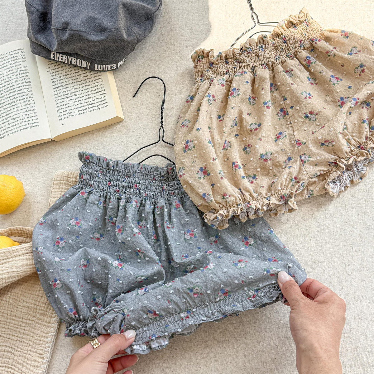 Floral Jacquard Bloomer Shorts フローラル ショートパンツ【mh0013218】 ADbaby ハーフパンツ・ショートパンツ