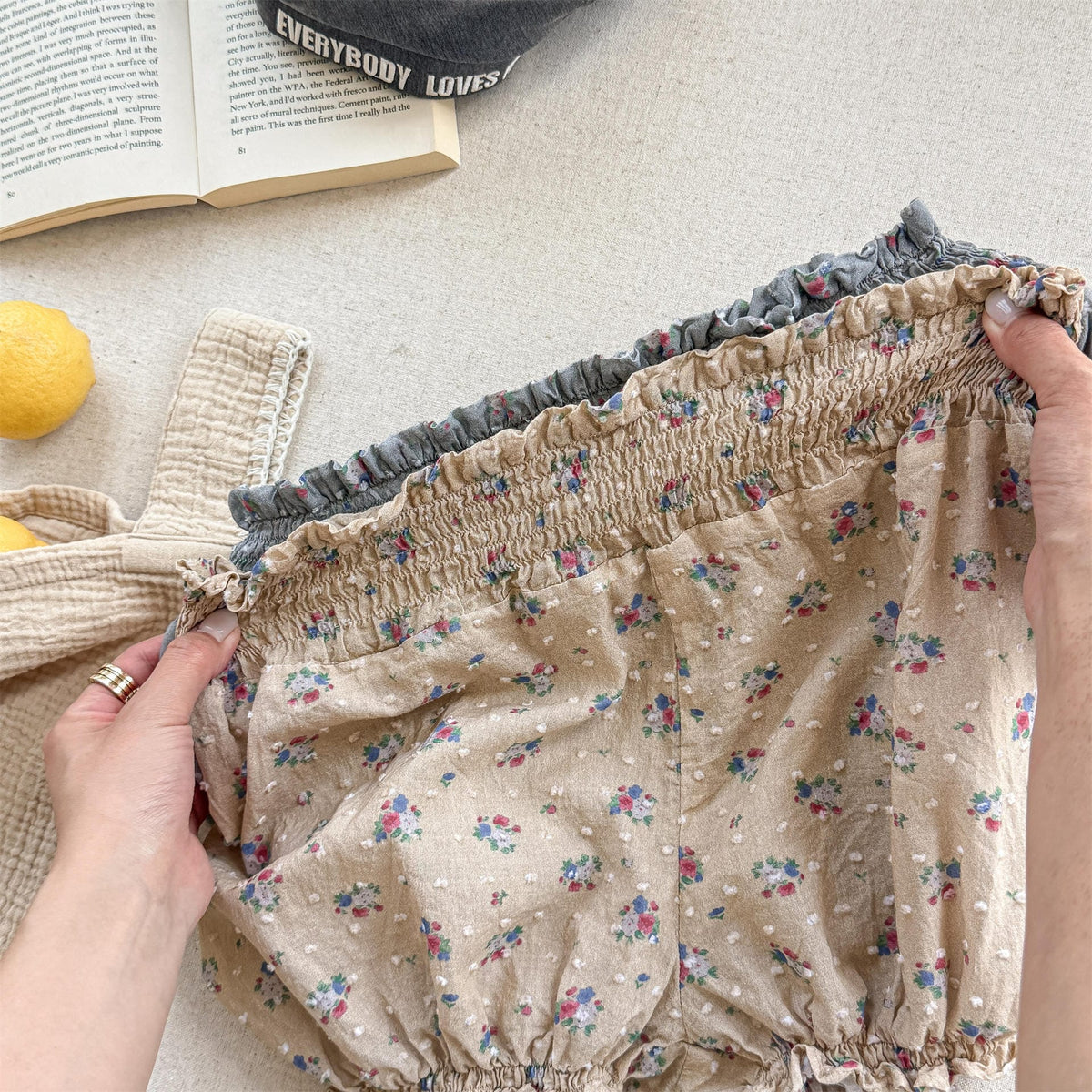 Floral Jacquard Bloomer Shorts フローラル ショートパンツ【mh0013218】 ADbaby ハーフパンツ・ショートパンツ