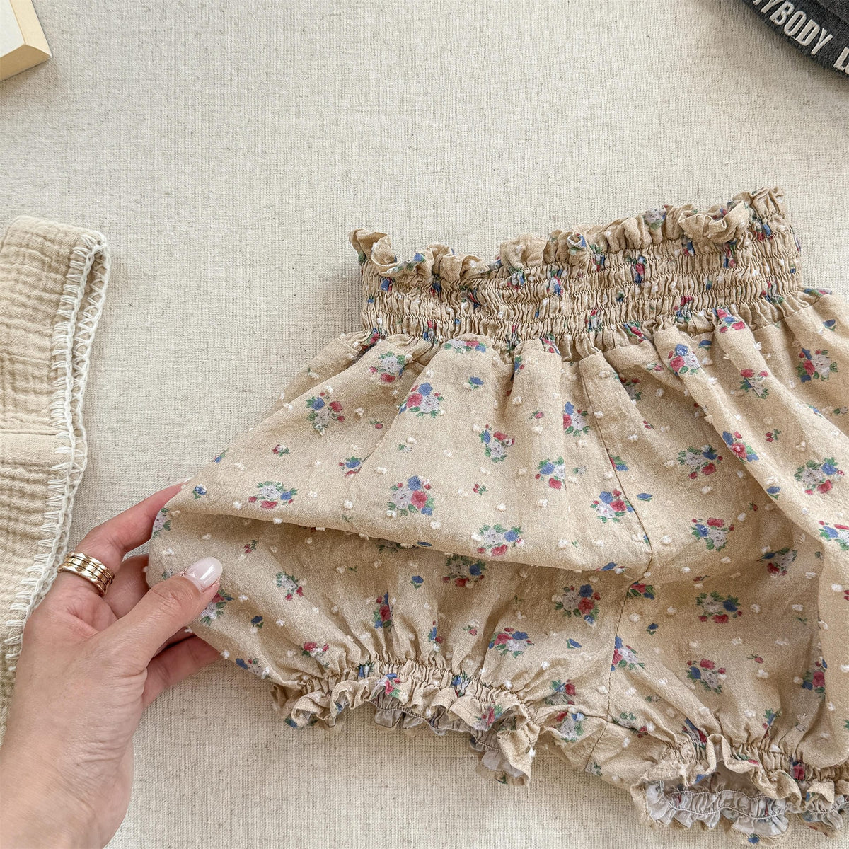 Floral Jacquard Bloomer Shorts フローラル ショートパンツ【mh0013218】 ADbaby ハーフパンツ・ショートパンツ