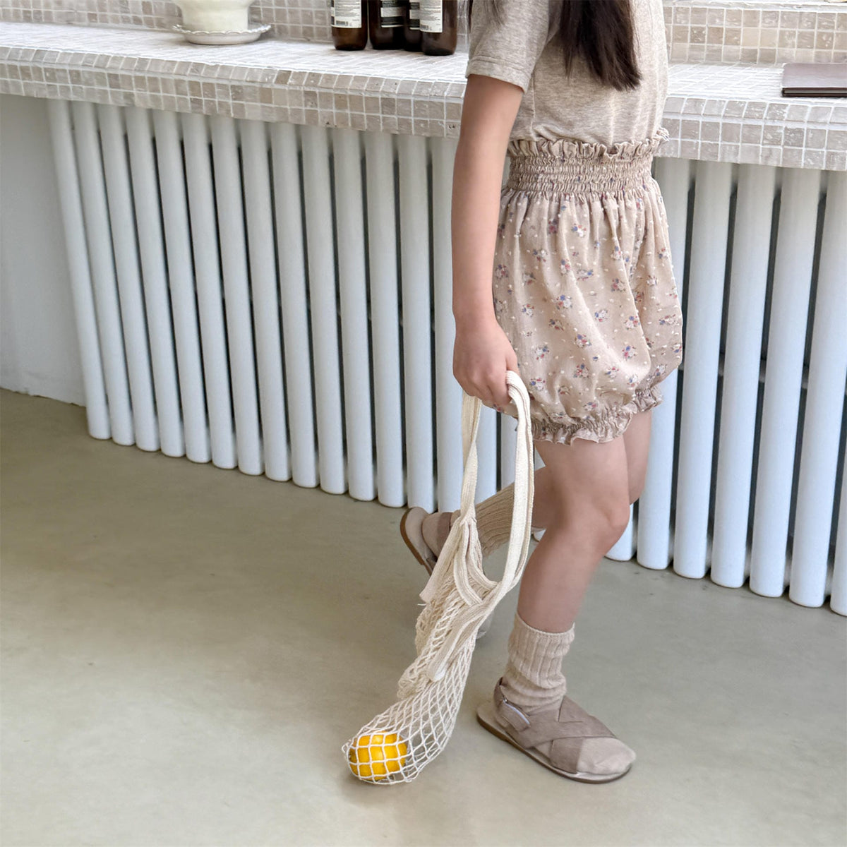 Floral Jacquard Bloomer Shorts フローラル ショートパンツ【mh0013218】 ADbaby ハーフパンツ・ショートパンツ