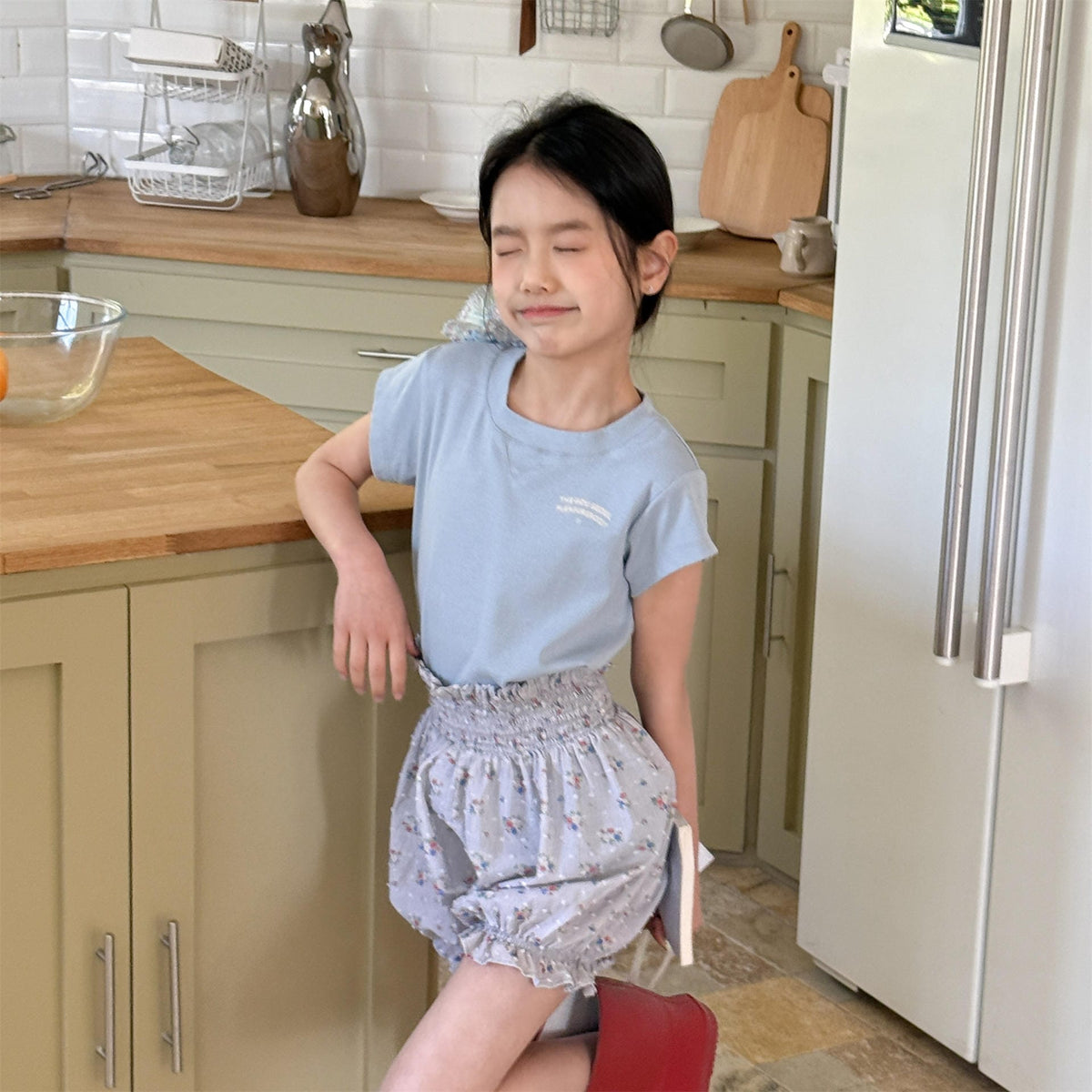 Floral Jacquard Bloomer Shorts フローラル ショートパンツ【mh0013218】 ADbaby ハーフパンツ・ショートパンツ