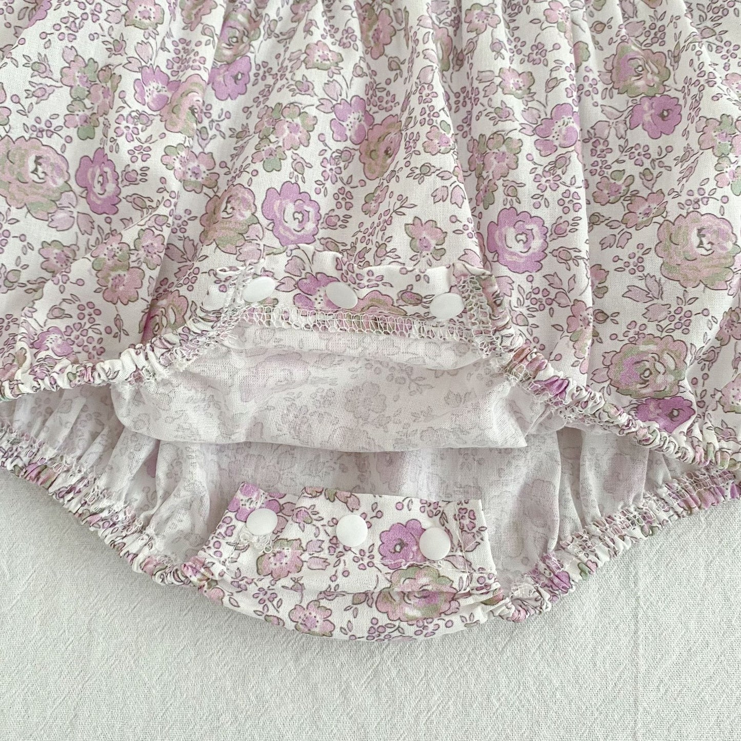 Floral Lace Collar Dress Romper フリルカラー 半袖ワンピース 半袖ロンパース【mh0013156】 Aeg babyi 半袖ロンパース