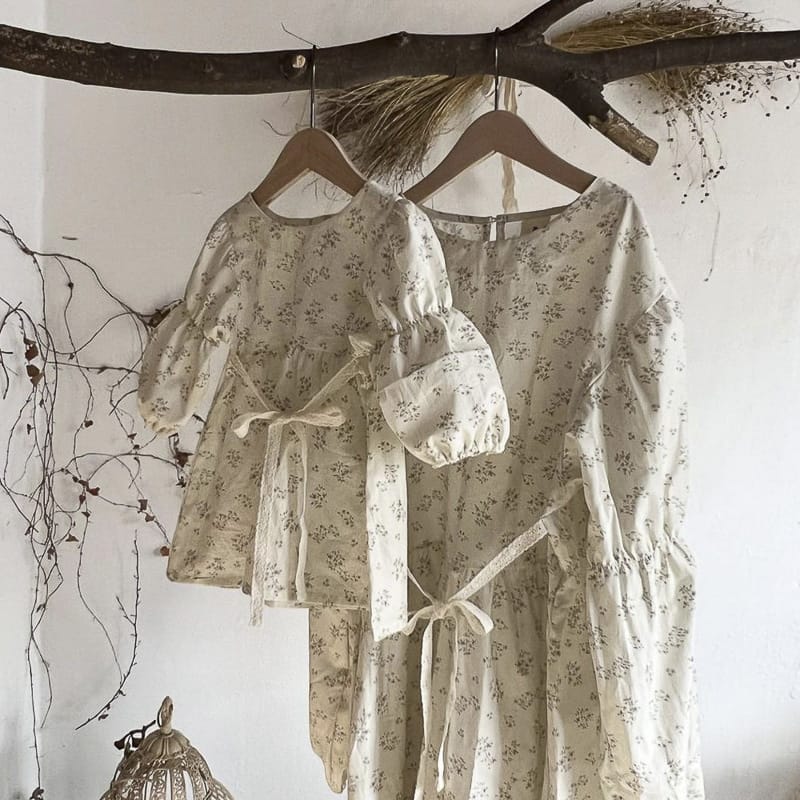 Floral Long Sleeve Dress 小花柄 長袖 ワンピース【mh0012688】 BBAMMA 長袖ワンピース