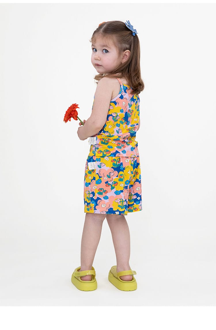 Floral Lyocell Top Shorts 花柄キャミソール ショートパンツ【mh0013092】 RICE & SKY ノースリーブセットアップ