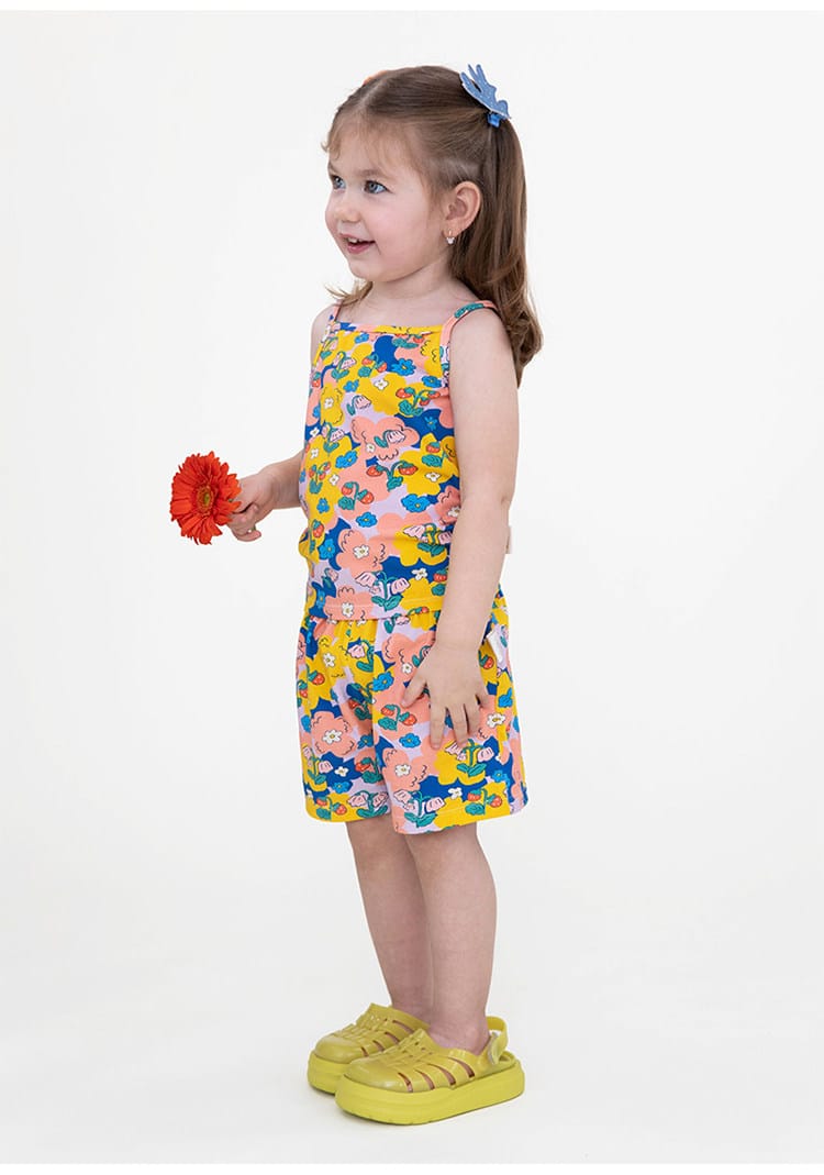Floral Lyocell Top Shorts 花柄キャミソール ショートパンツ【mh0013092】 RICE & SKY ノースリーブセットアップ