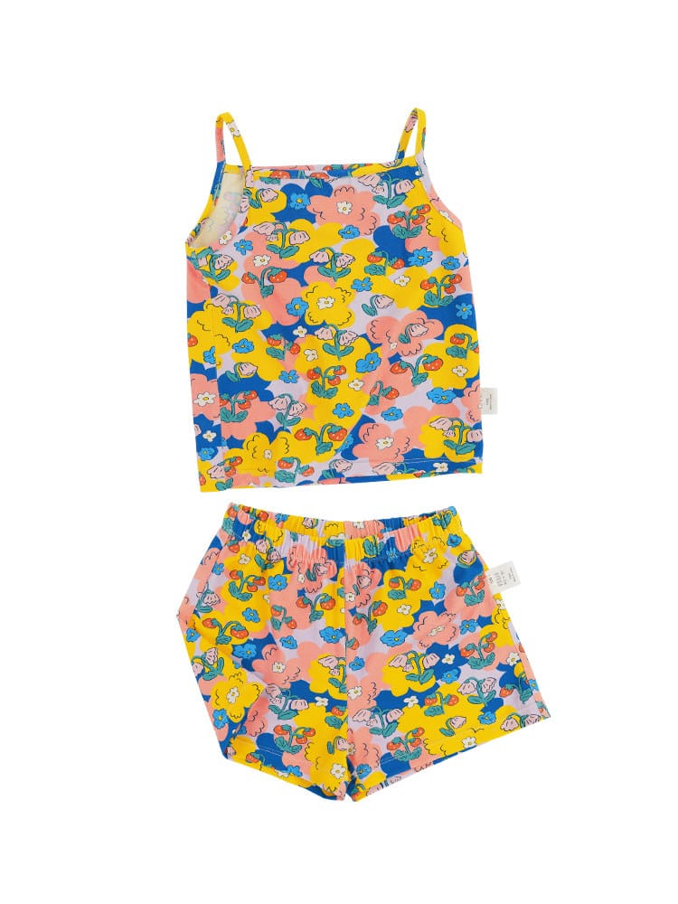 Floral Lyocell Top Shorts 花柄キャミソール ショートパンツ【mh0013092】 RICE & SKY ノースリーブセットアップ