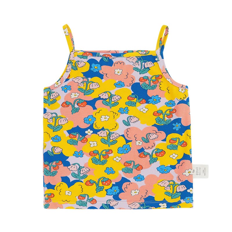 Floral Lyocell Top Shorts 花柄キャミソール ショートパンツ【mh0013092】 Tops / 80cm RICE & SKY ノースリーブセットアップ