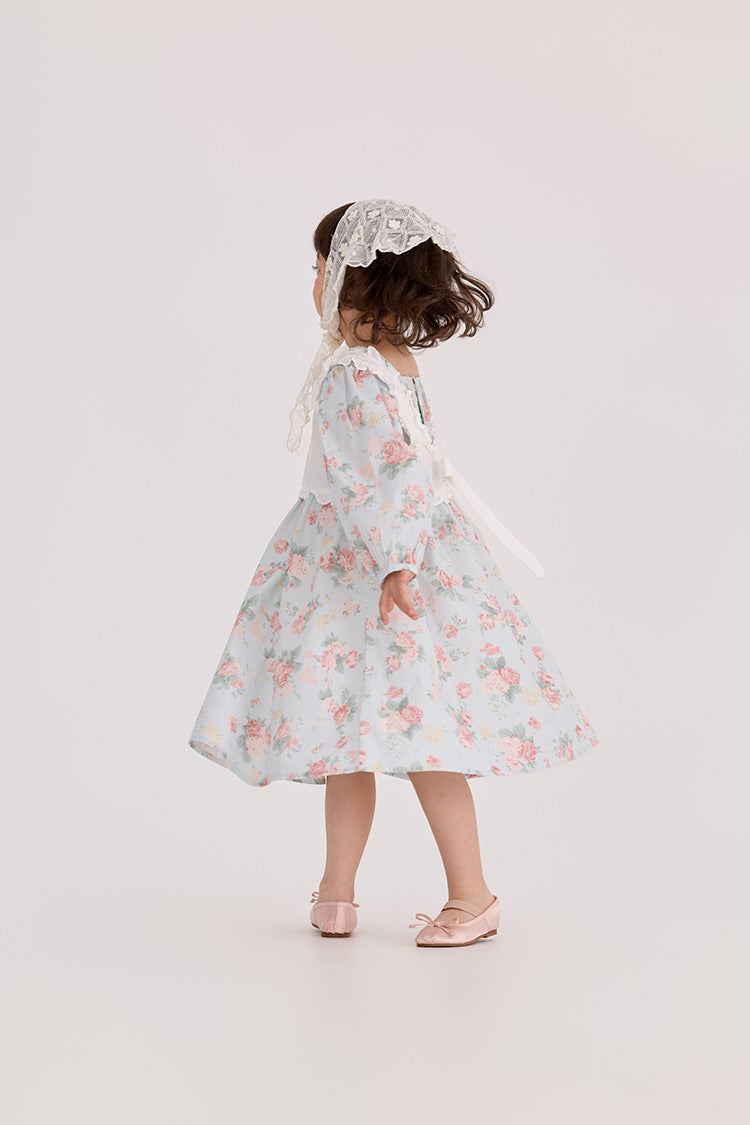 Floral Pattern Crew Neck Doll Dress 小花柄 パフスリーブ ドールワンピース【mh0012385】 HEY BOOBII