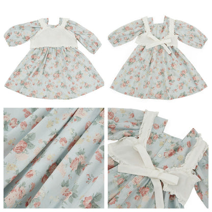 Floral Pattern Crew Neck Doll Dress 小花柄 パフスリーブ ドールワンピース【mh0012385】 HEY BOOBII