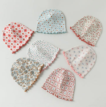 Floral Print Cotton Beanie Hat 花柄 コットン メロウ ベビー帽子【mh0012765】 Beitaoya ベビー用帽子