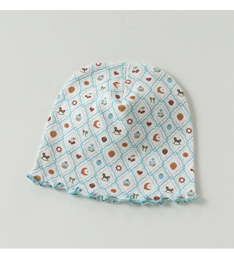 Floral Print Cotton Beanie Hat 花柄 コットン メロウ ベビー帽子【mh0012765】 Beitaoya ベビー用帽子