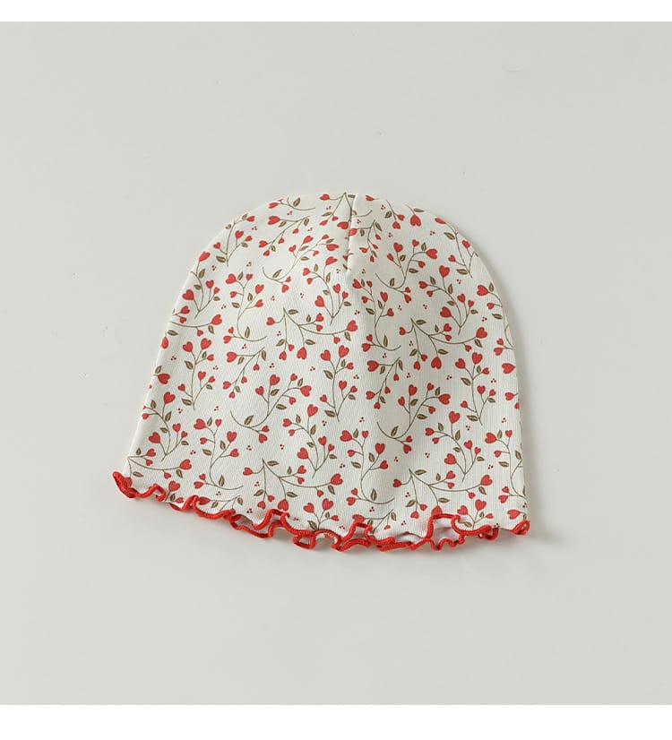 Floral Print Cotton Beanie Hat 花柄 コットン メロウ ベビー帽子【mh0012765】 Beitaoya ベビー用帽子