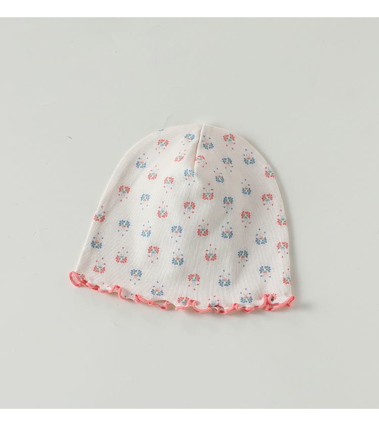 Floral Print Cotton Beanie Hat 花柄 コットン メロウ ベビー帽子【mh0012765】 Beitaoya ベビー用帽子