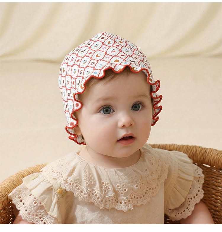 Floral Print Cotton Beanie Hat 花柄 コットン メロウ ベビー帽子【mh0012765】 Beitaoya ベビー用帽子