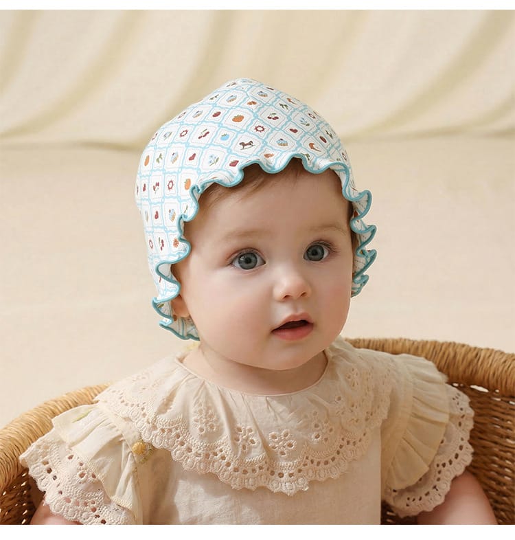 Floral Print Cotton Beanie Hat 花柄 コットン メロウ ベビー帽子【mh0012765】 Beitaoya ベビー用帽子