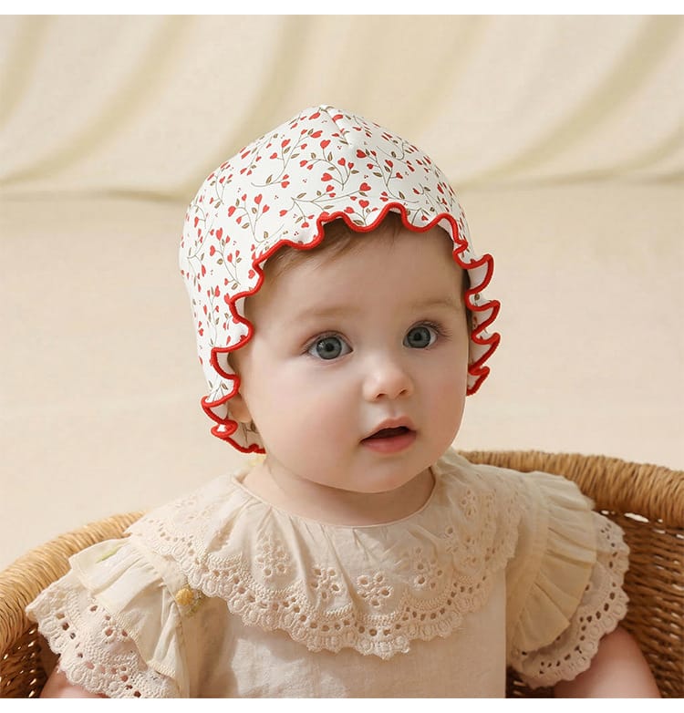 Floral Print Cotton Beanie Hat 花柄 コットン メロウ ベビー帽子【mh0012765】 Beitaoya ベビー用帽子