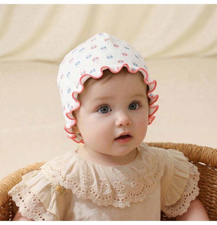 Floral Print Cotton Beanie Hat 花柄 コットン メロウ ベビー帽子【mh0012765】 Beitaoya ベビー用帽子