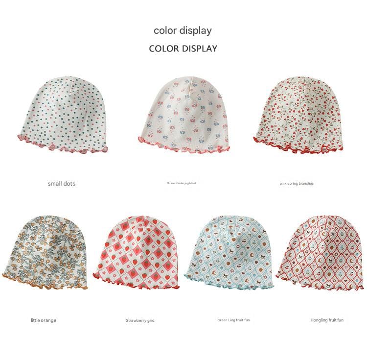 Floral Print Cotton Beanie Hat 花柄 コットン メロウ ベビー帽子【mh0012765】 Beitaoya ベビー用帽子
