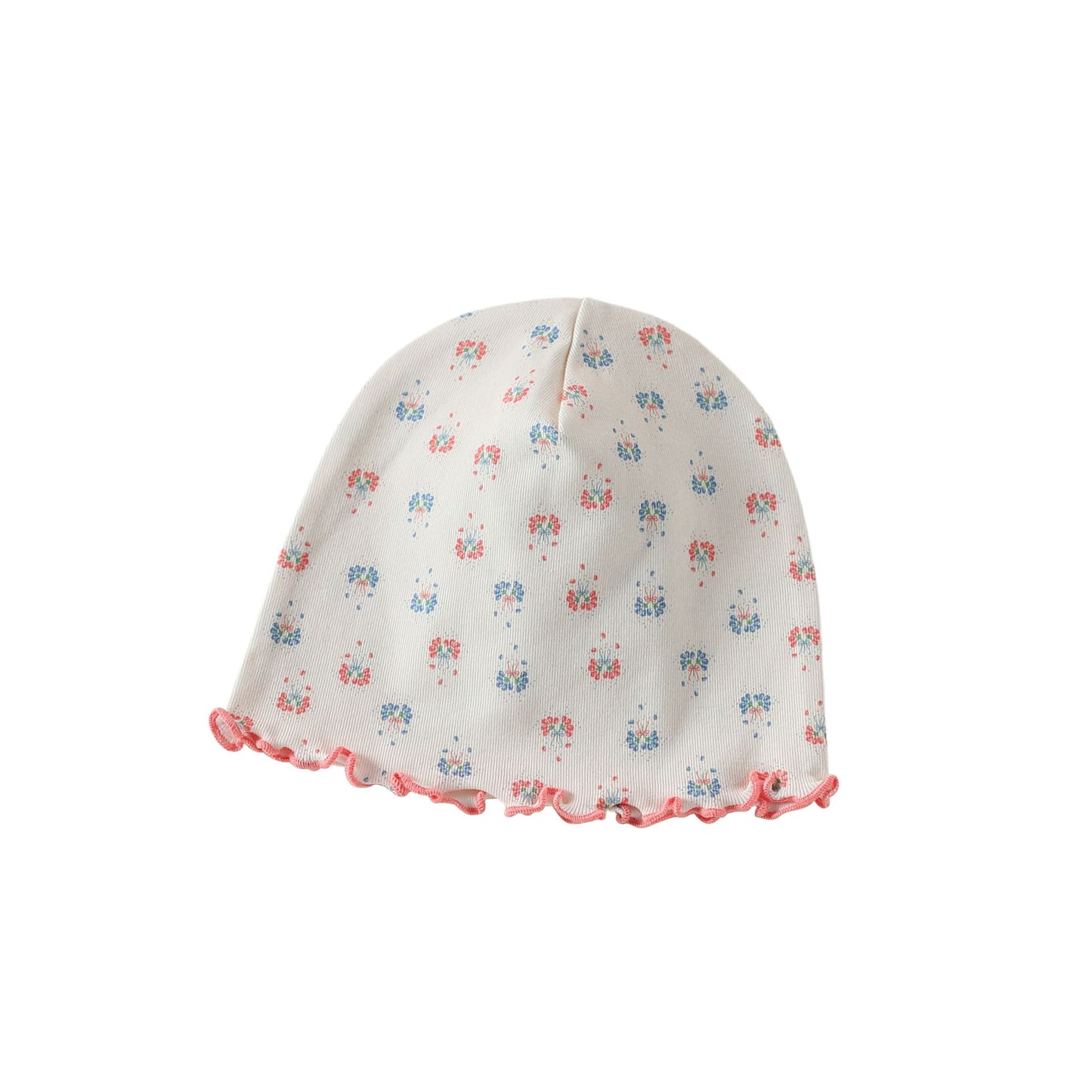 Floral Print Cotton Beanie Hat 花柄 コットン メロウ ベビー帽子【mh0012765】 Flower clusters jingle bells / One Size Beitaoya ベビー用帽子