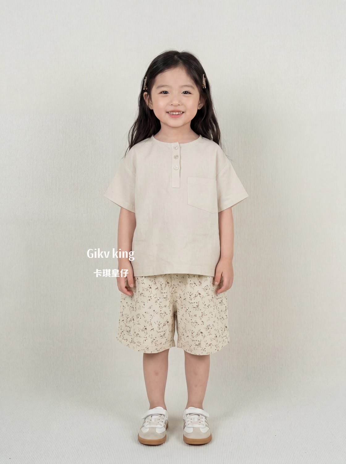 Floral Print Cotton Elastic Waist Shorts 小花柄プリント ハーフパンツ【mh0013480】 Gikv king ハーフパンツ・ショートパンツ