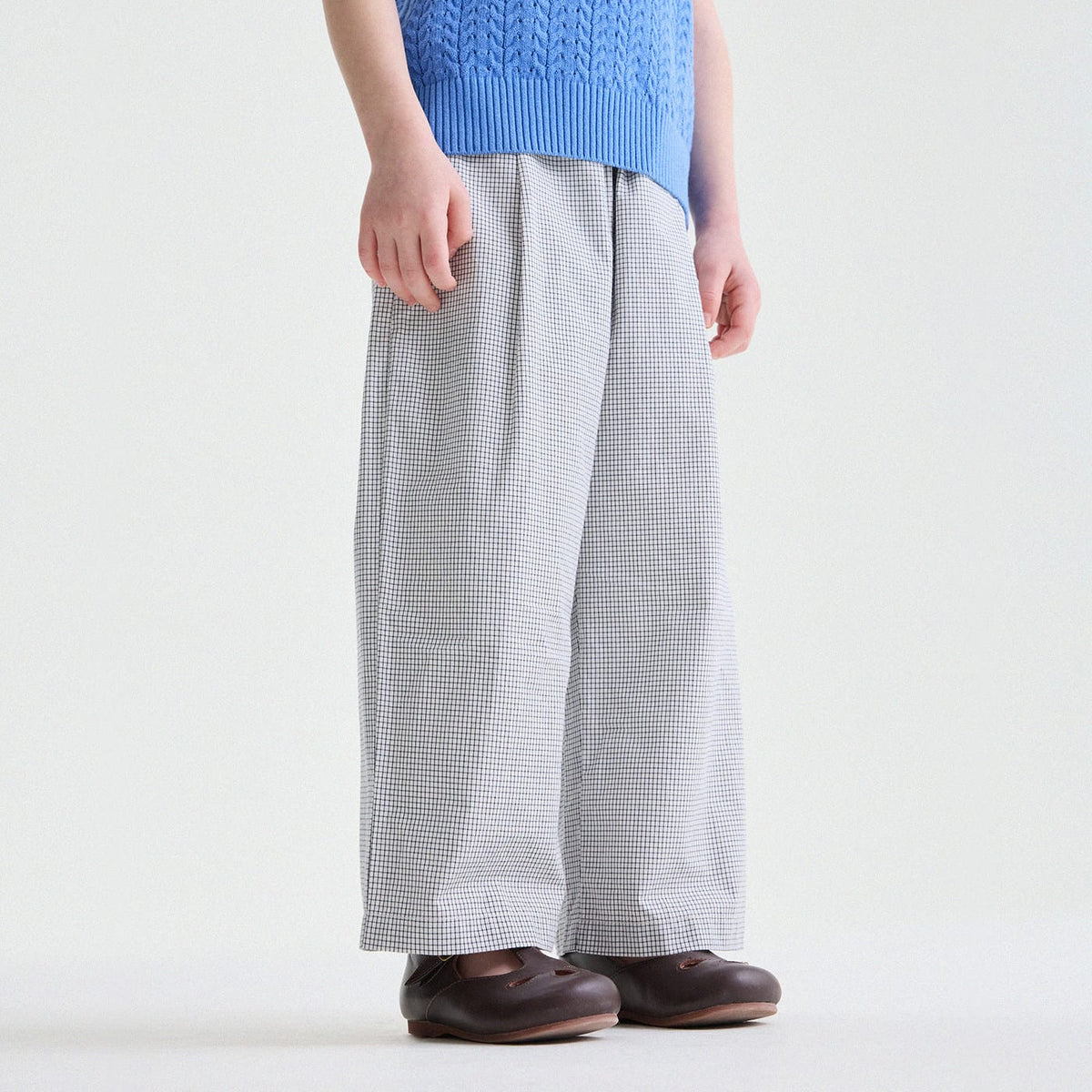 Floral Print Cotton Long Pants ドット柄 ロングパンツ【mh0013169】 Check / 90cm yunerma ロングパンツ・スウェットパンツ