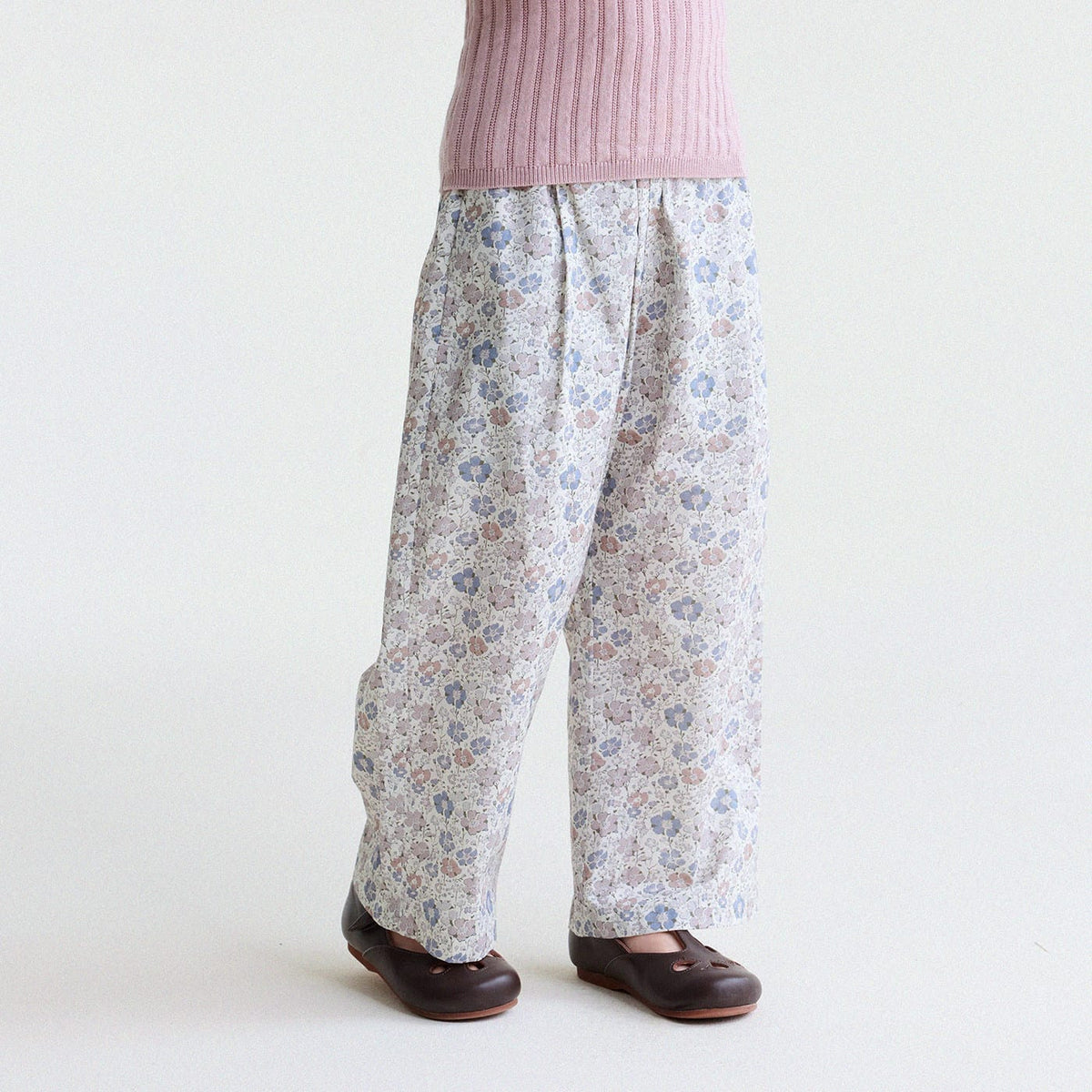 Floral Print Cotton Long Pants ドット柄 ロングパンツ【mh0013169】 yunerma ロングパンツ・スウェットパンツ