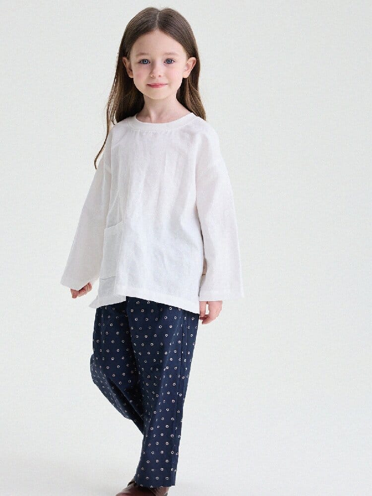 Floral Print Cotton Long Pants ドット柄 ロングパンツ【mh0013169】 yunerma ロングパンツ・スウェットパンツ