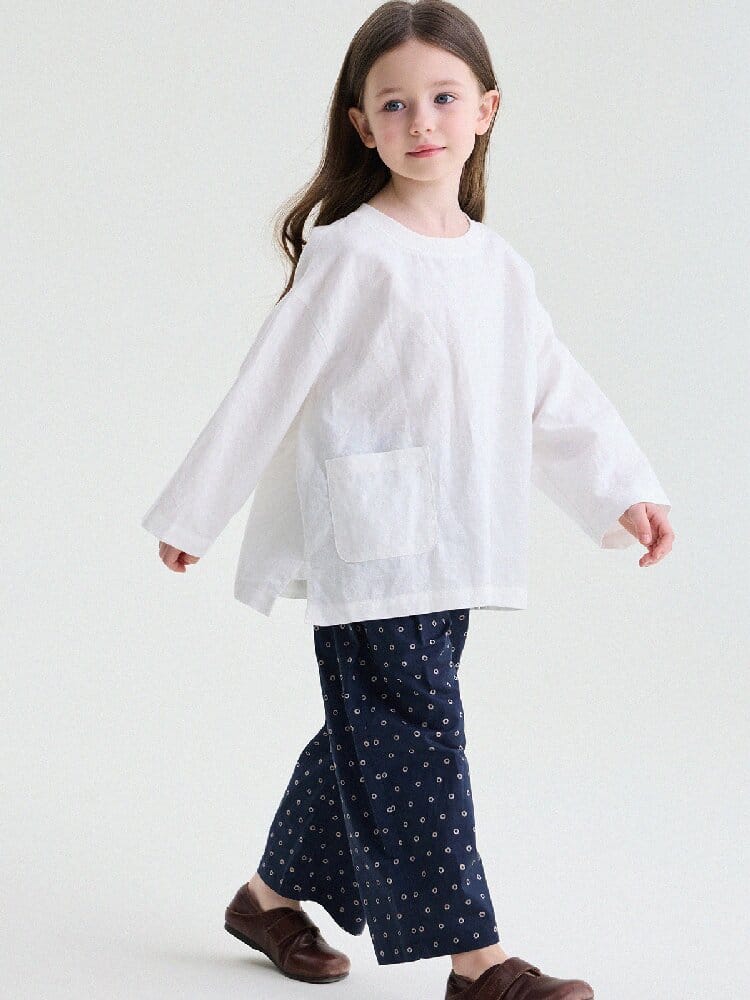 Floral Print Cotton Long Pants ドット柄 ロングパンツ【mh0013169】 yunerma ロングパンツ・スウェットパンツ