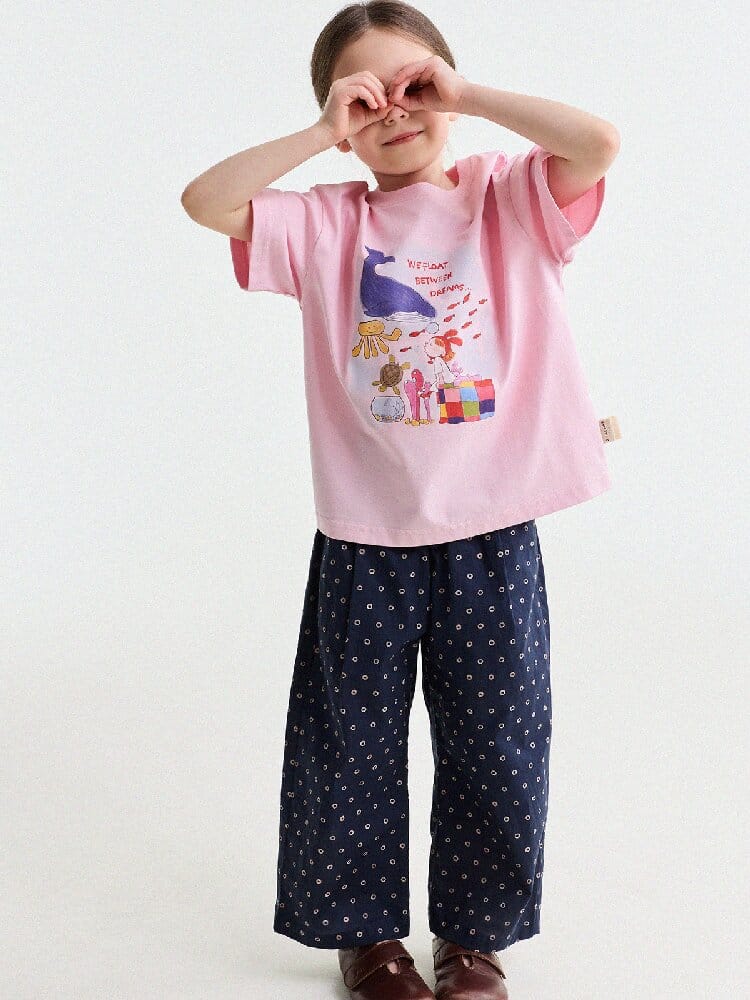 Floral Print Cotton Long Pants ドット柄 ロングパンツ【mh0013169】 yunerma ロングパンツ・スウェットパンツ