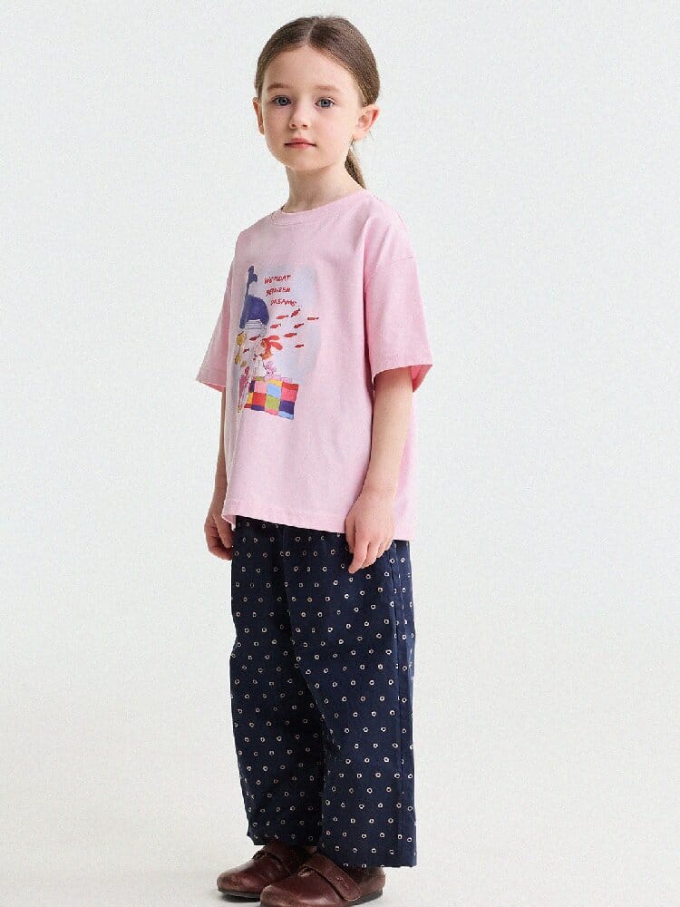 Floral Print Cotton Long Pants ドット柄 ロングパンツ【mh0013169】 yunerma ロングパンツ・スウェットパンツ