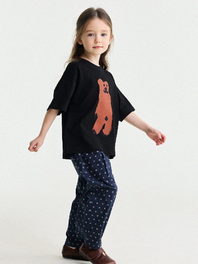 Floral Print Cotton Long Pants ドット柄 ロングパンツ【mh0013169】 yunerma ロングパンツ・スウェットパンツ