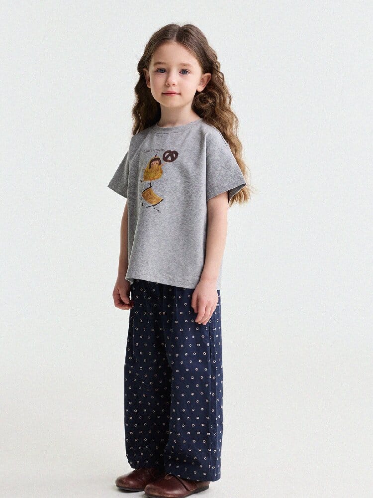Floral Print Cotton Long Pants ドット柄 ロングパンツ【mh0013169】 yunerma ロングパンツ・スウェットパンツ