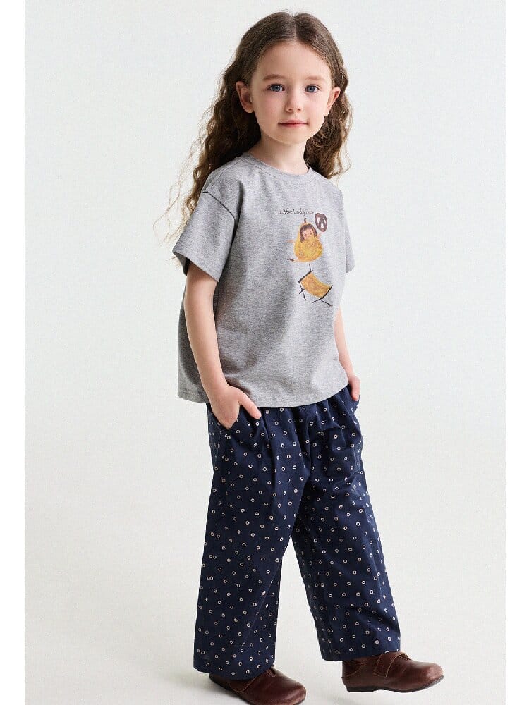 Floral Print Cotton Long Pants ドット柄 ロングパンツ【mh0013169】 yunerma ロングパンツ・スウェットパンツ