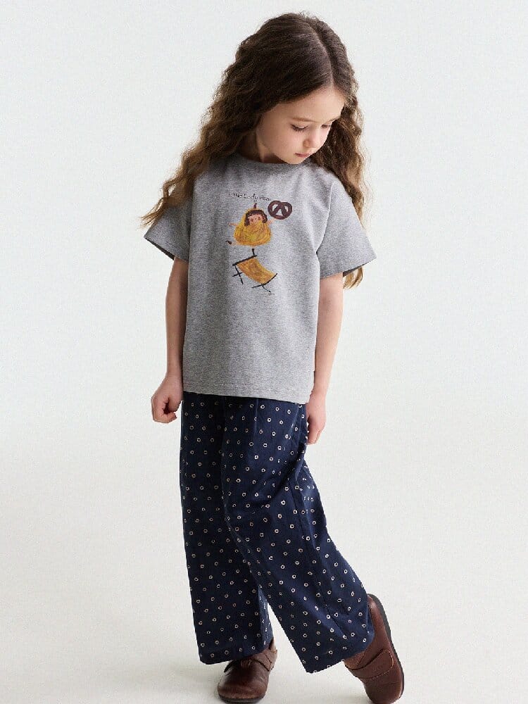 Floral Print Cotton Long Pants ドット柄 ロングパンツ【mh0013169】 yunerma ロングパンツ・スウェットパンツ