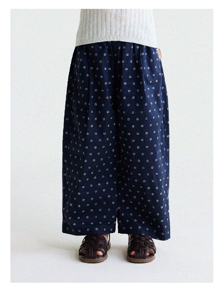 Floral Print Cotton Long Pants ドット柄 ロングパンツ【mh0013169】 yunerma ロングパンツ・スウェットパンツ