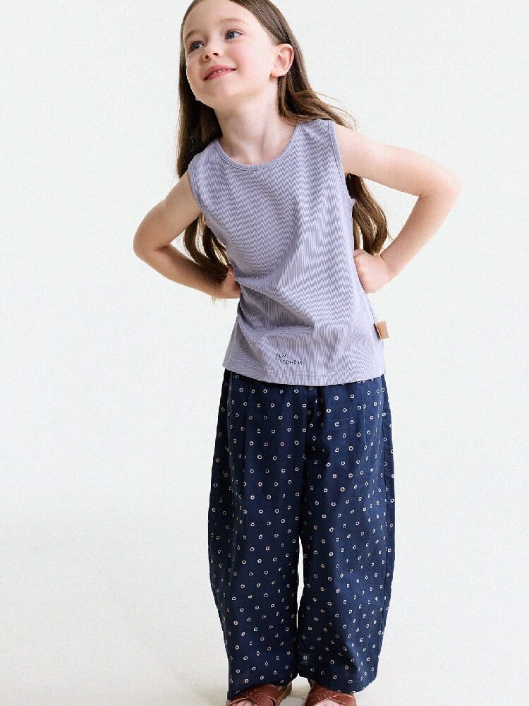 Floral Print Cotton Long Pants ドット柄 ロングパンツ【mh0013169】 yunerma ロングパンツ・スウェットパンツ