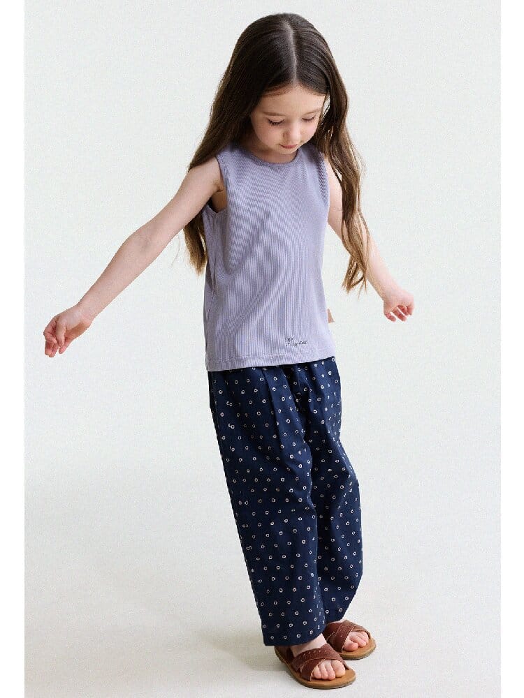Floral Print Cotton Long Pants ドット柄 ロングパンツ【mh0013169】 yunerma ロングパンツ・スウェットパンツ