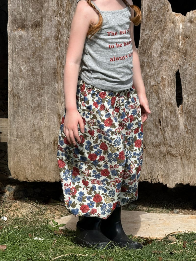 Floral Print Elastic Waist Pants 小花柄 ロングパンツ【mh0012794】 Chengle ロングパンツ・スウェットパンツ