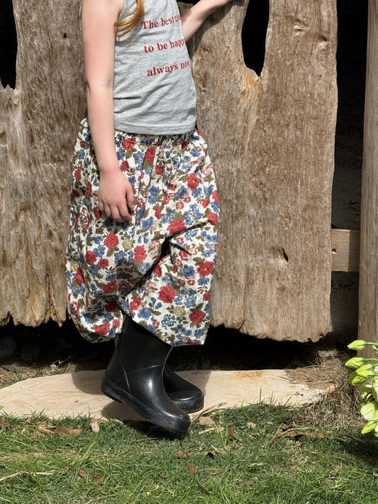 Floral Print Elastic Waist Pants 小花柄 ロングパンツ【mh0012794】 Chengle ロングパンツ・スウェットパンツ