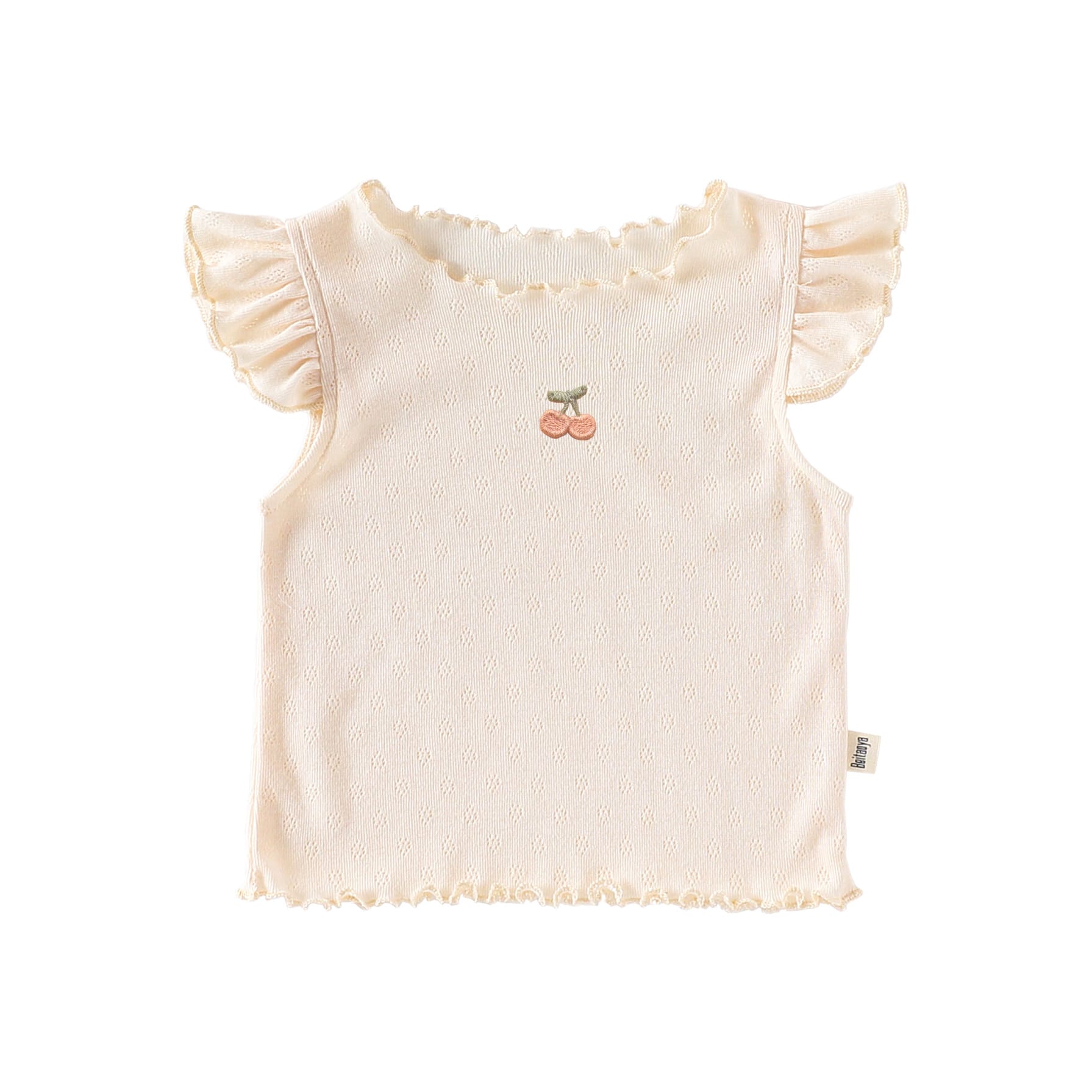 Floral Print Ruffle Cotton Pants フラワー ロングパンツ【mh0013606】 Apricot Tops / 73cm Beitaoya ロングパンツ・スウェットパンツ