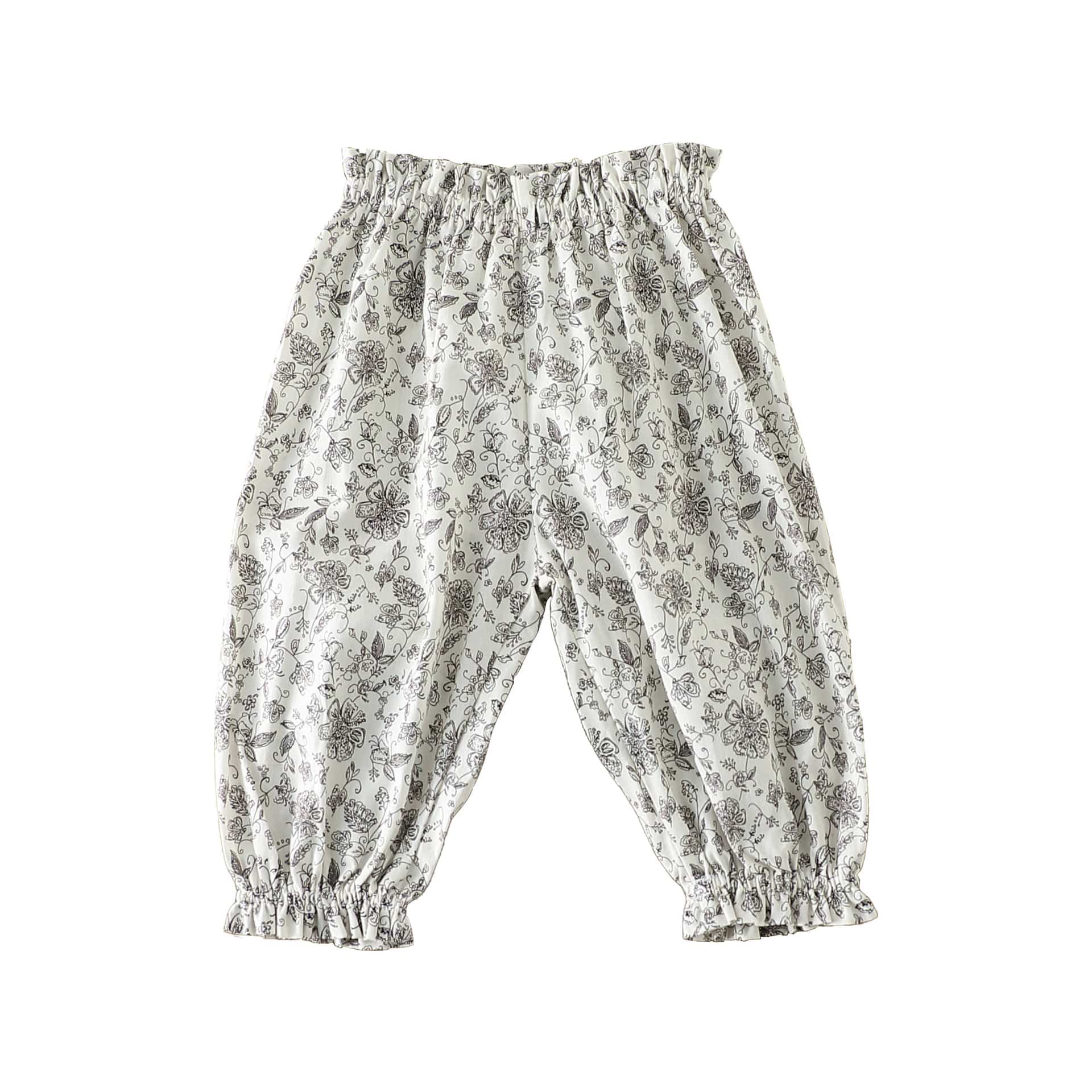 Floral Print Ruffle Cotton Pants フラワー ロングパンツ【mh0013606】 Beitaoya ロングパンツ・スウェットパンツ