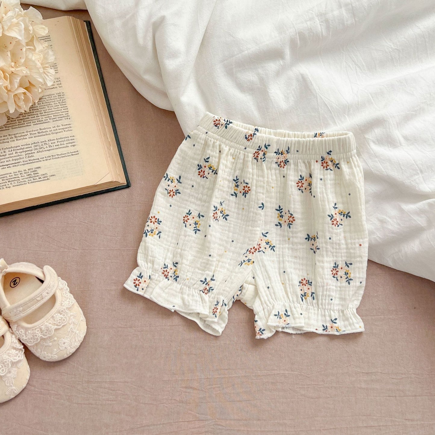 Floral Ruffle Camisole Bloomer フリル キャミソール ブルマ【mh0013159】 Aeg babyi ノースリーブセットアップ